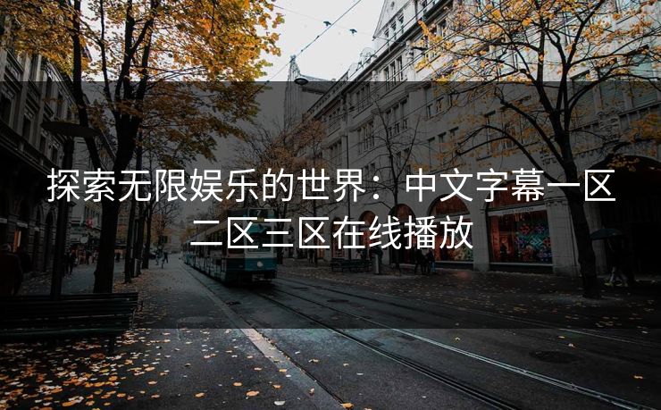 探索无限娱乐的世界：中文字幕一区二区三区在线播放